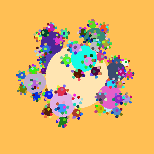 balls -s 3 -r 5 with random sphere colors