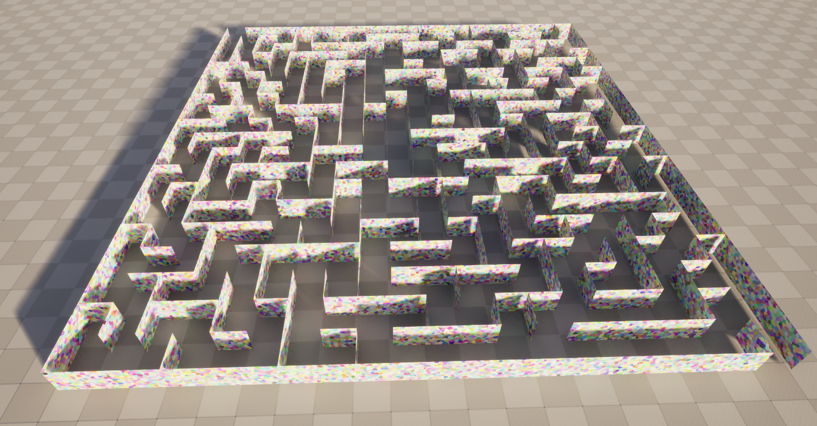 Random maze in Unreal Editor