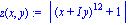z(x, y) := abs((x+I*y)^12+1)